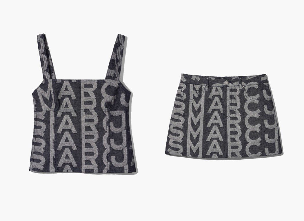 Marc Jacobs Monogram推出了丹寧材質系列，使用藍灰經紗線和灰白...