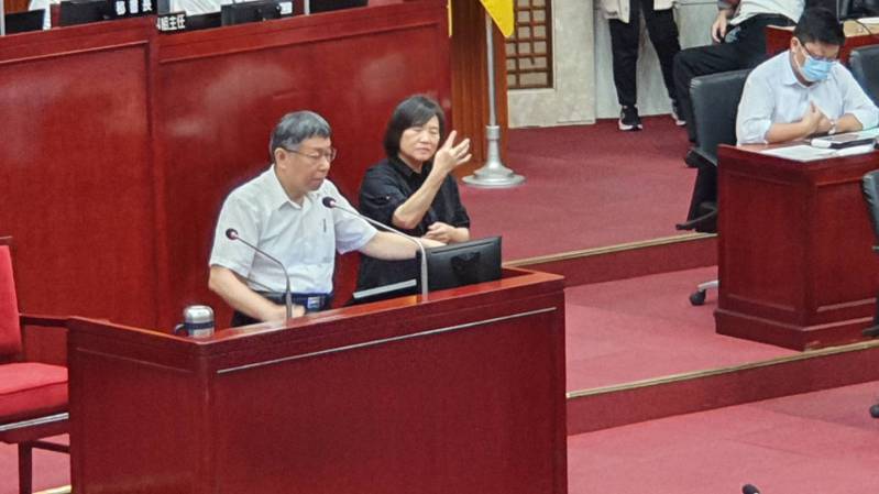 台北市長柯文哲下午赴議會報告施政計畫及總預算案。記者楊正海／攝影