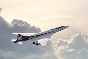 美國飛機製造商大噪科技（Boom Supersonic）將於2025年推出首款超音速客機Overture，飛行速度為當今客機的兩倍。圖／截自大噪科技官網