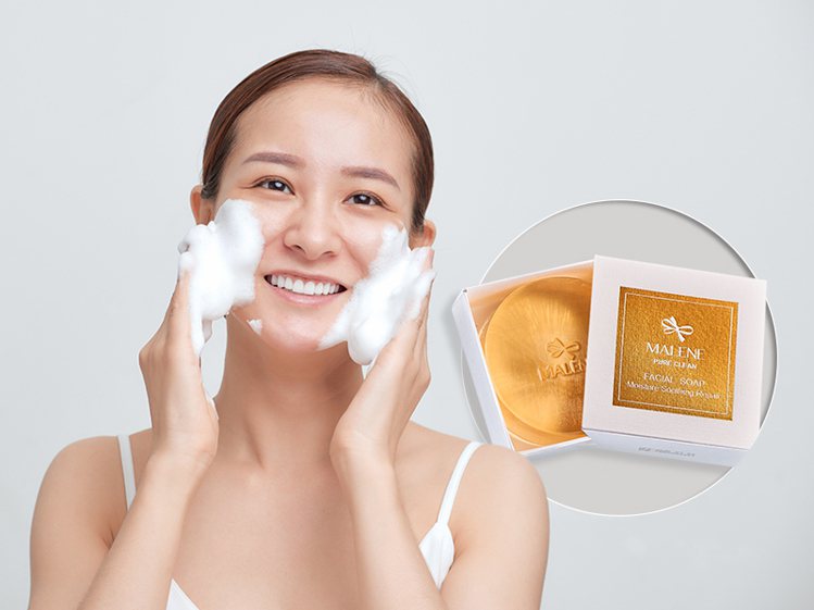 台灣科技保養品牌MALENE推出科技亮顏皂，輕鬆養膚。圖／MALENE提供