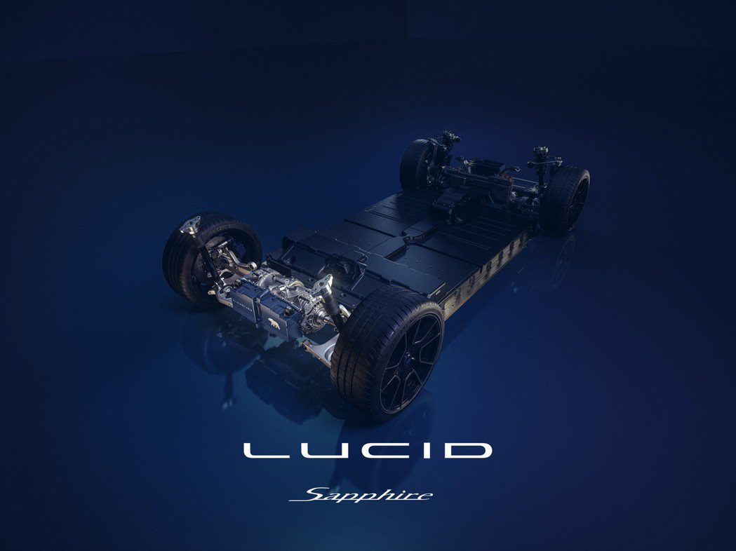 Lucid Air Sapphire搭載三具電動馬達 (前1後2)。 摘自Luc...