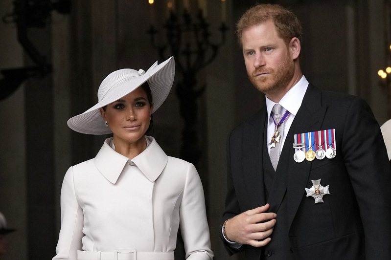 英国哈利王子与妻子梅根。资料照片。美联社(photo:UDN)