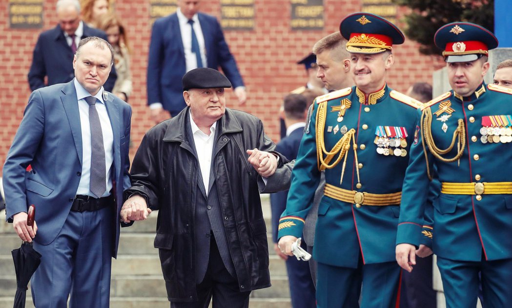 2019年，年事已高的戈巴契夫出席俄羅斯勝利日紀念。 圖／美聯社