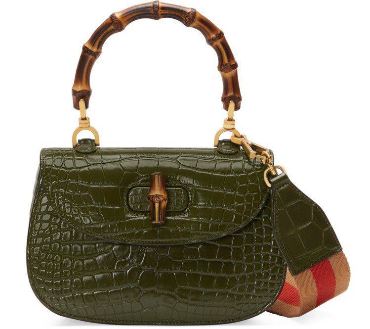 Gucci Bamboo 1947鱷魚珍稀皮革手提包，價格店洽。圖／台北101提...