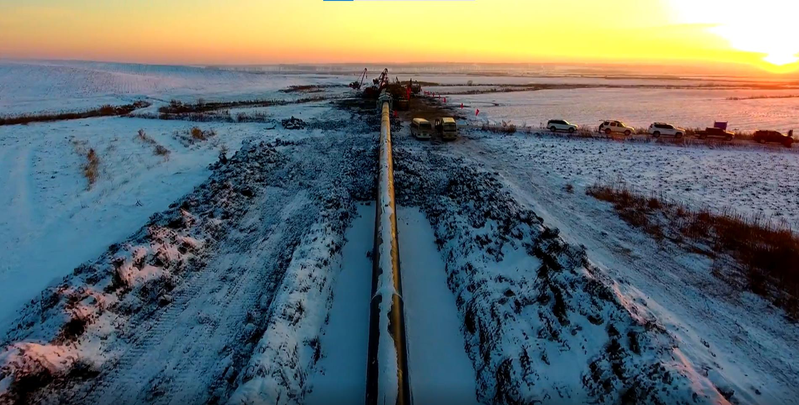 中俄天然氣管道東線工程運行兩年半，目前還有兩條線路在規劃準備施工，屆時會大大增加俄國天然氣輸往大陸的容量。（圖／截自「中國石油」微信公眾號影片）