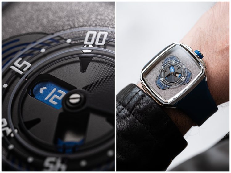 Hautlence則再度帶來品牌經典的「漫遊小時」腕表Vaga-bonde Series 4，全球限量28只，訂價101萬元。圖 / Hautlence提供（合成圖）