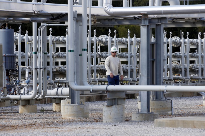 德州能源公司Denbury Resources位於密西西比州的廷斯利設施二氧化碳管線。美聯社
