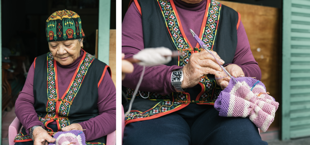 傳統羊角勾編織工藝。 圖／蚯蚓文化提供