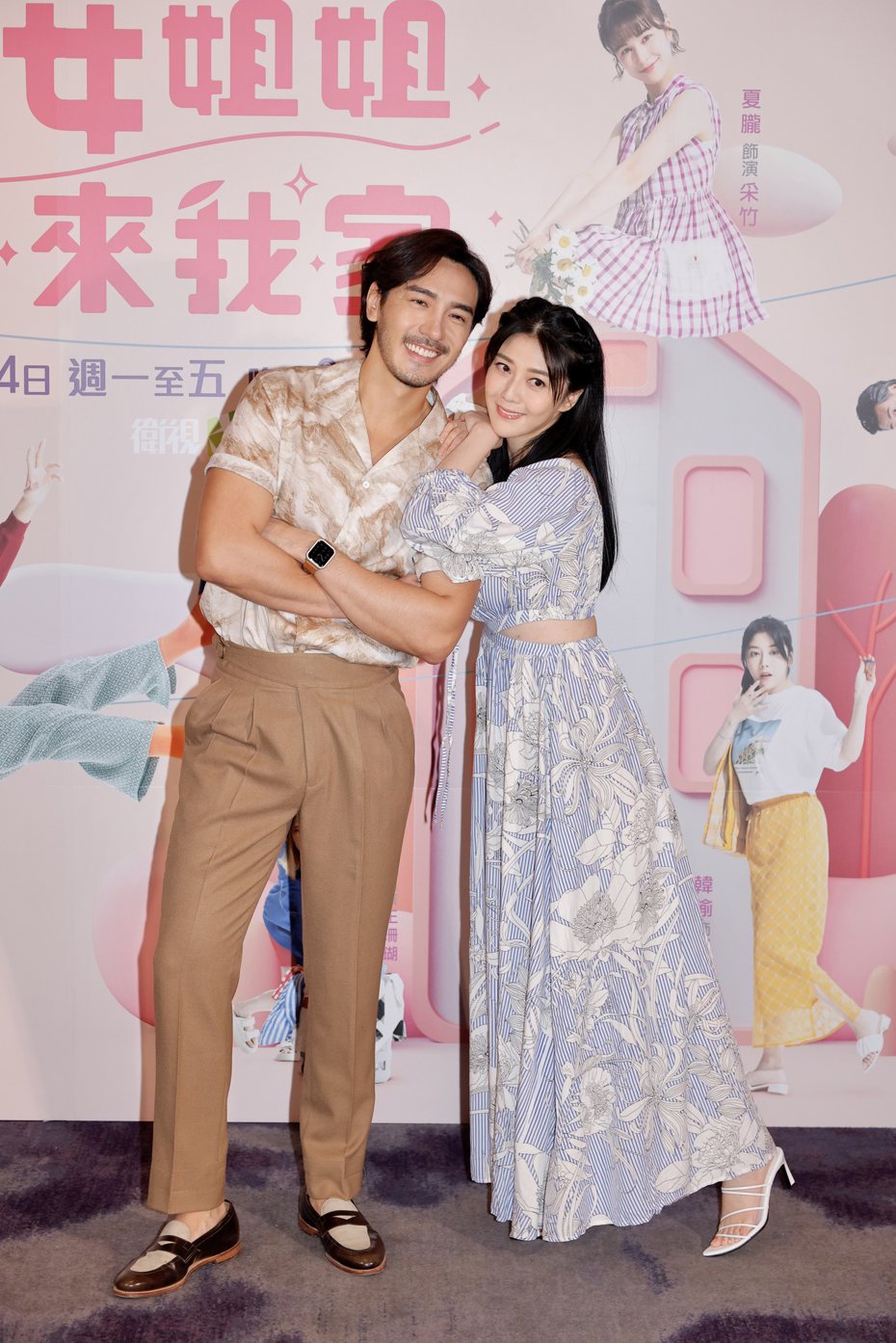 韓瑜（右）、李至正在「仙女姐姐來我家」飾演一對離婚夫妻。記者李政龍／攝影