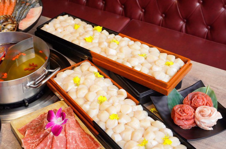 符合條件者至「新馬辣PLUS+」，可享全桌「北海道生食級干貝吃到飽」。圖／馬辣提供