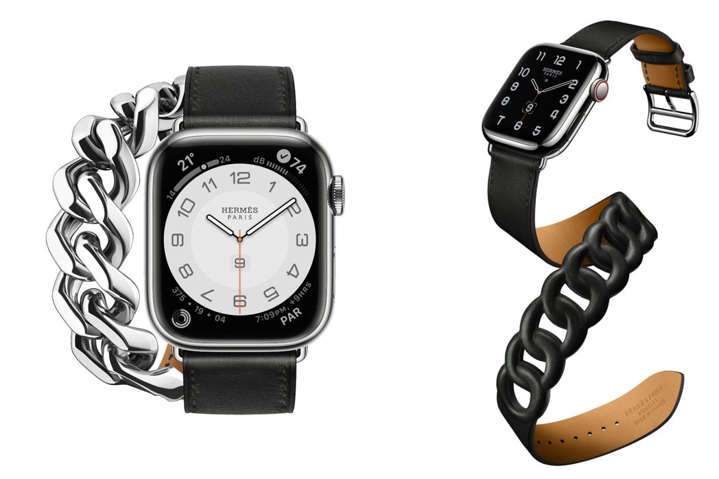 Apple Watch Hermes 8系列Gourmette黑色Swift小牛...