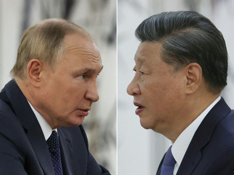 习近平（右）当上国家主席后已与普亭（左）会面39次。（法新社）(photo:UDN)