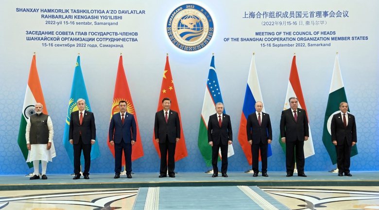 上合組織峰會2022年在烏茲別克召開，現有的8個成員國領袖全部出席參加。（圖／取...