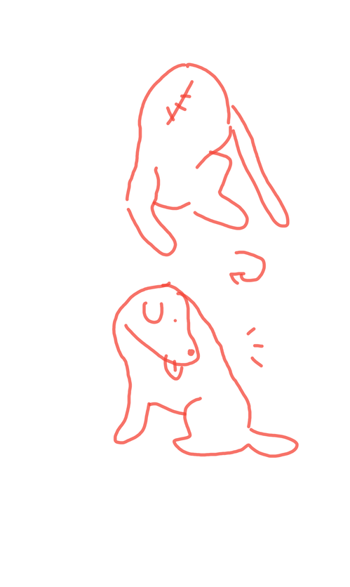 有熱心網友用繪圖的方式解析狗狗的真實姿勢。圖取自imgur