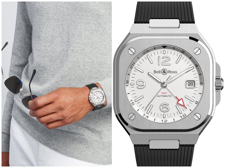 柏萊士（Bell & Ross）推出新款BR 05系列GMT腕表，以白色...