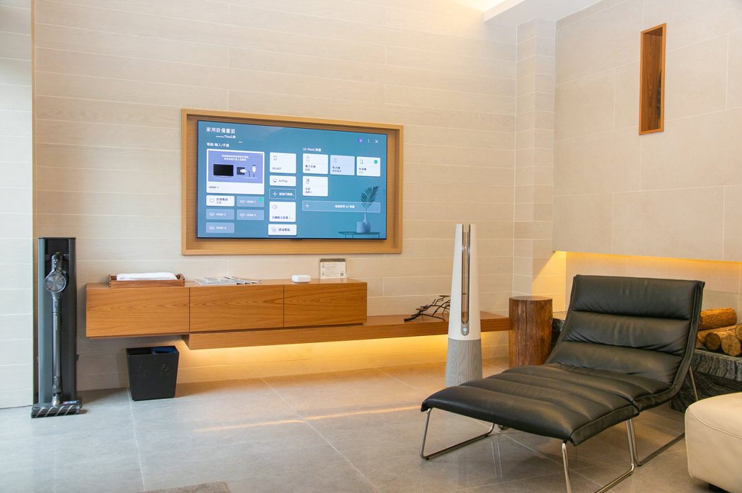 ThinQ Room內設置多款LG智慧家電，為旅客提供全方位服務，使用OLED ...
