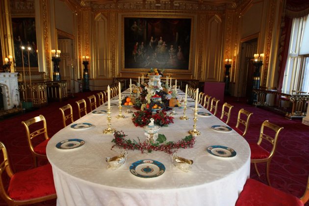 溫莎城堡國家宴客室。Photo via Getty Images