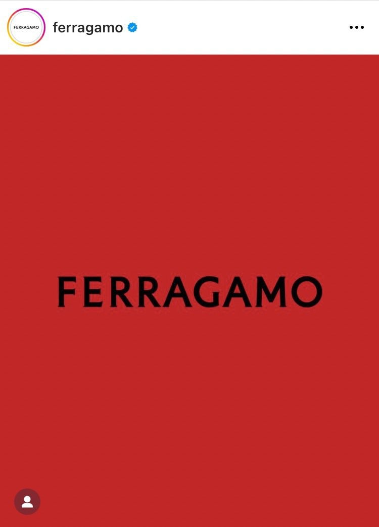 Ferragamo換上全新logo。圖／摘自品牌IG