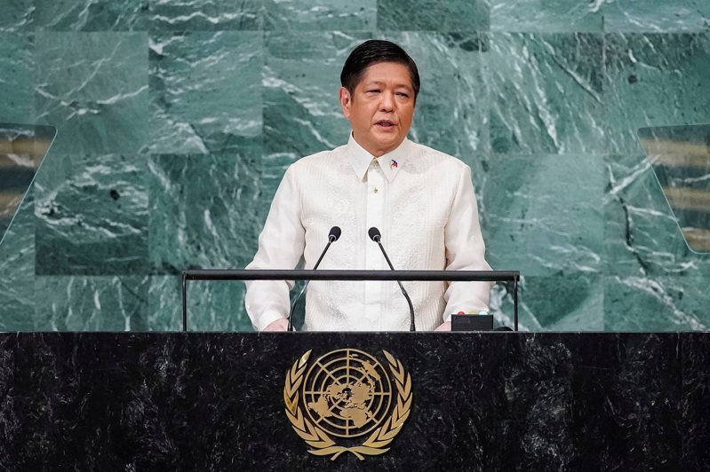 菲律賓總統小馬可仕今天首度在聯合國大會總辯論發言。路透