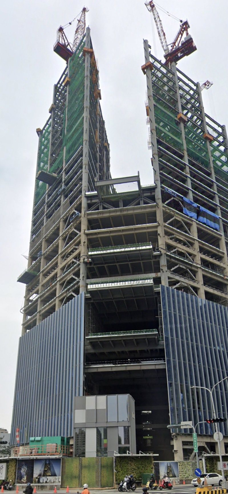 台中之鑽預定明年完工，高達225公尺，將是台中第一高樓。圖／取自Google map 街道圖