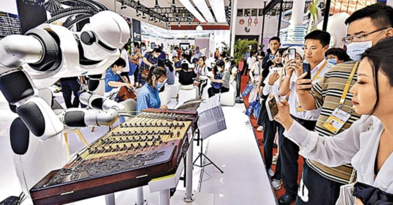 上海制定大陸首部促進人工智能產業發展的省級地方性法規。條例規定，AI產業發展過程中　輕微違法不予行政處罰。（微博照片）