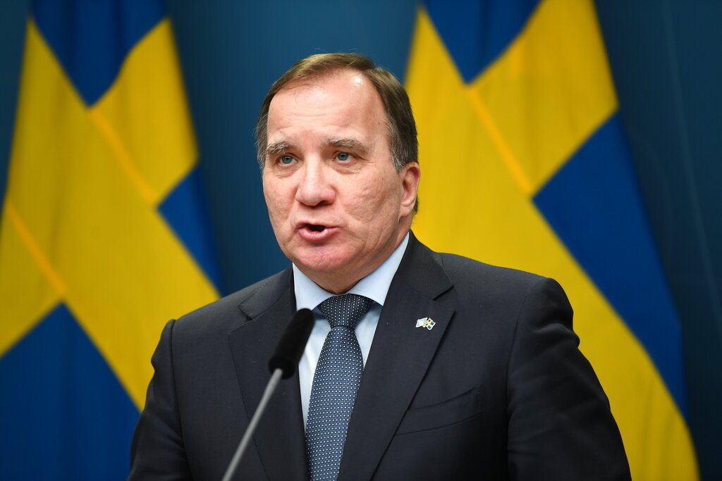 圖為時任瑞典總理的勒夫文。 圖／美聯社