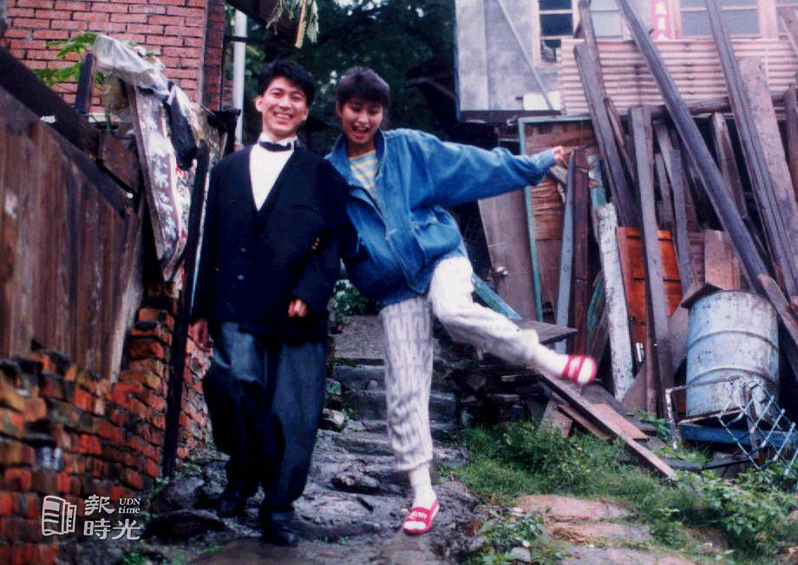 楊林(右)與新人高捷(左)在尼羅河女兒中，飾演個性迥異的兄妹，在貧苦中成長。圖／聯合報系資料照（1987-04-03　王宏光攝影）