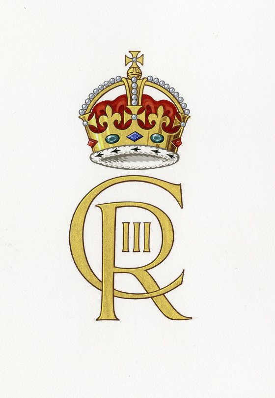 英國白金漢宮26日公布了新登基的查理三世國王的花押字（Monogram）。美聯社