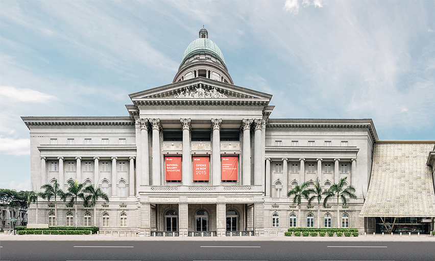 新加坡國家美術館由兩棟建築物組成，分別為前最高法院和前市政廳，再經由新加坡Mil...