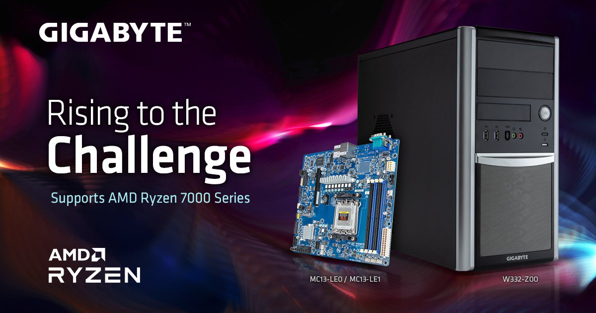 技嘉科技企業級主機板和輕量級工作站再升級，支援最新AMD Ryzen 7000系列處理器。技嘉/提供
