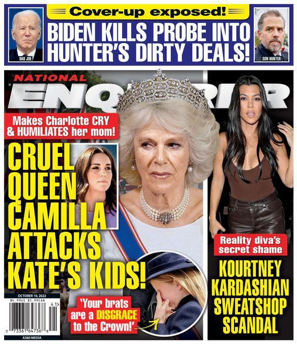 英國王后卡蜜拉被稱欺負凱特王妃的幾個子女。圖／摘自National Enquirer