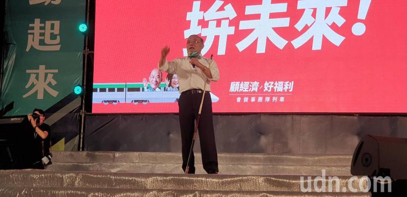 行政院長蘇貞昌表示，蔡其昌當四屆立委，是最了解台中的立委，可以給台中一個好將來、台中值得更好，「台中強，國家才會強。」記者游振昇／攝影