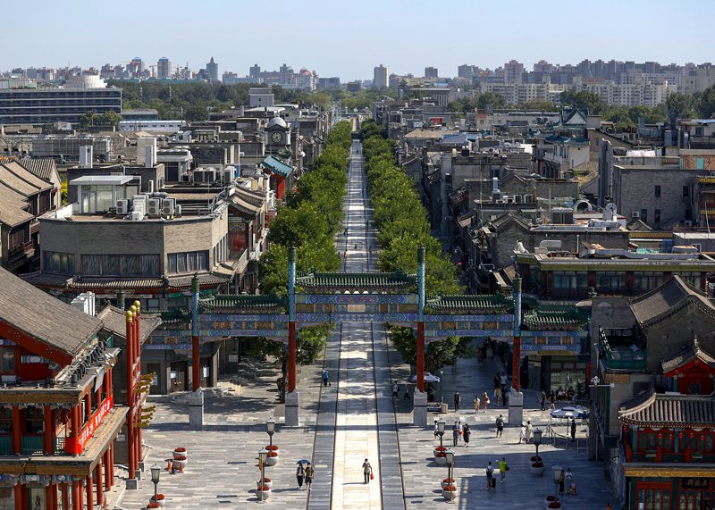 北京中軸線2024年將申請世界文化遺產，圖為北京中軸線。 香港中通社