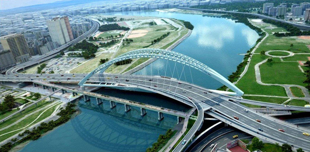 中正橋引道拆除後新建工程與街廓願景示意圖。（澬料來源:台北市都更處） 業者／提供