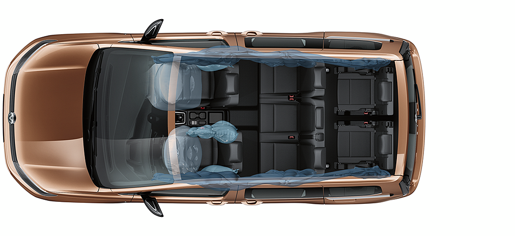 福斯商旅Caddy Maxi Style增加一具設計在駕駛座右側的駕駛艙中央氣囊...