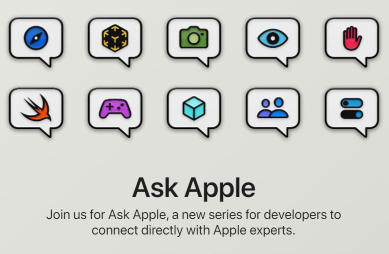 蘋果推出「Ask Apple」互動問答活動。 圖擷自蘋果官網