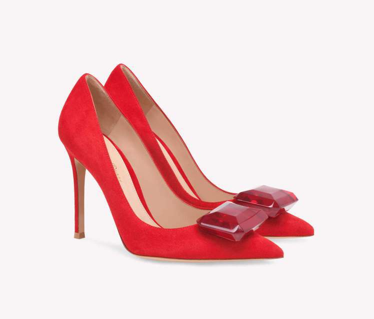 Jaipur高跟鞋Tabasco紅色款，39,200元。圖 / Gianvito...