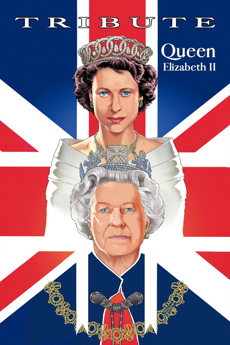 英国女王伊丽莎白二世9月8日辞世，美国漫画商TidalWave Comics特别推出致敬漫画书。 路透社(photo:UDN)