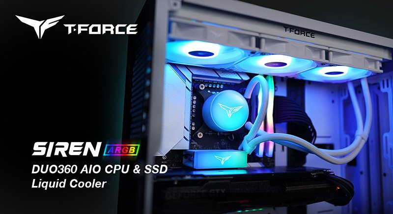 十銓科技推出T-FORCE SIREN DUO360 ARGB CPU & SS...