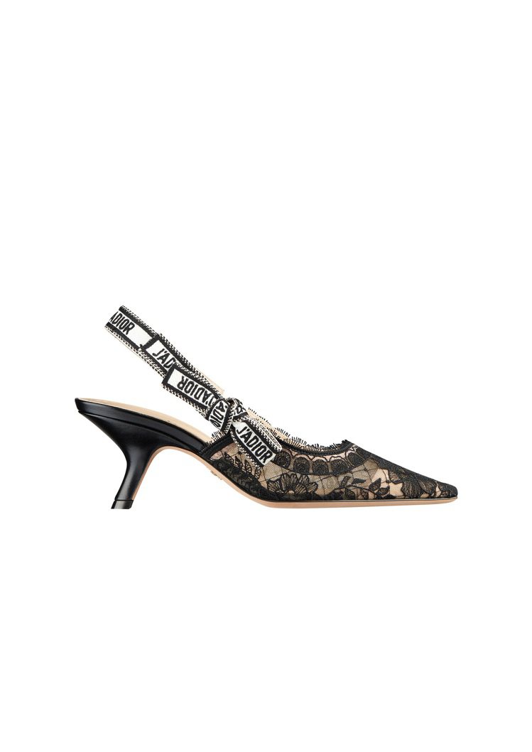 J'adior玫瑰蕾絲刺繡高跟鞋，43,000元。圖／Dior提供