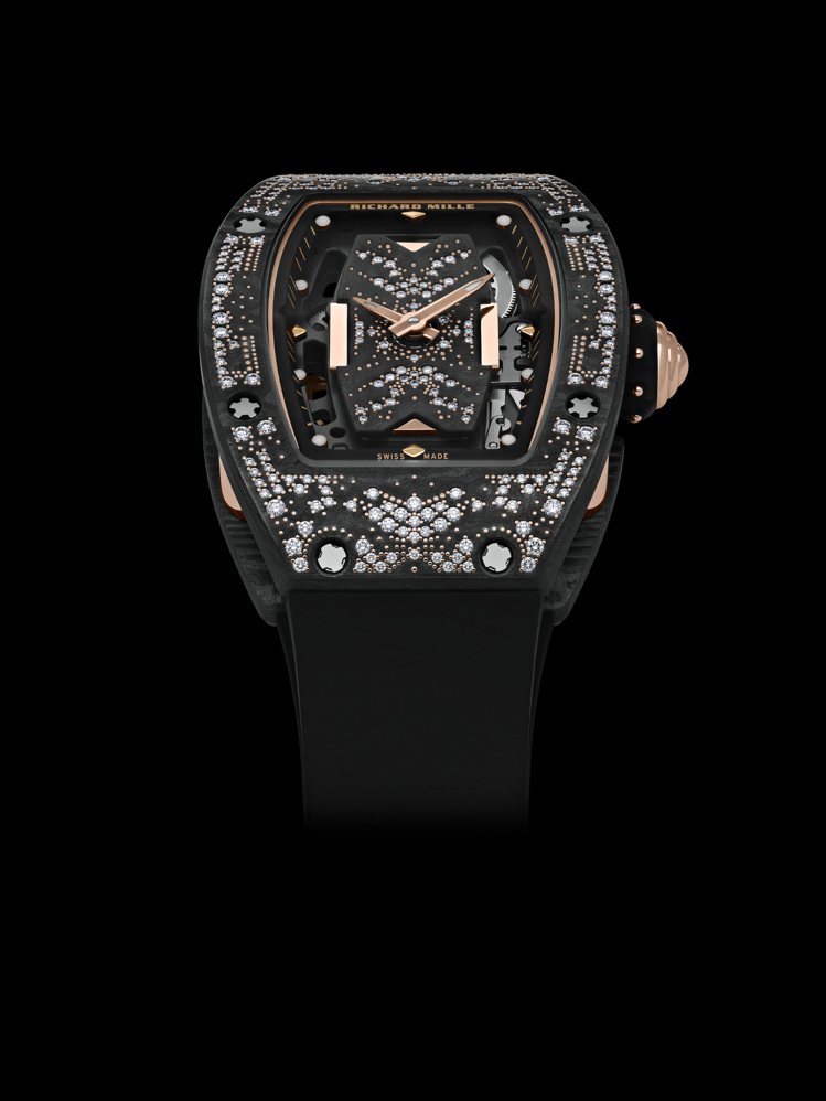 RM 07-01 Misty Night腕表擁有具高度對稱性的鑽石鑲嵌，成為某種...