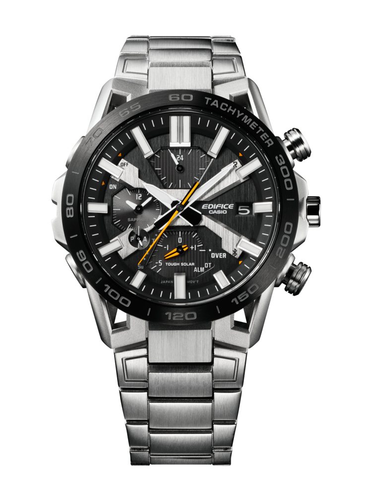 CASIO EDIFICE EQB-2000DB-1A腕表，精鋼表殼與表鍊，16,000元。圖／CASIO提供