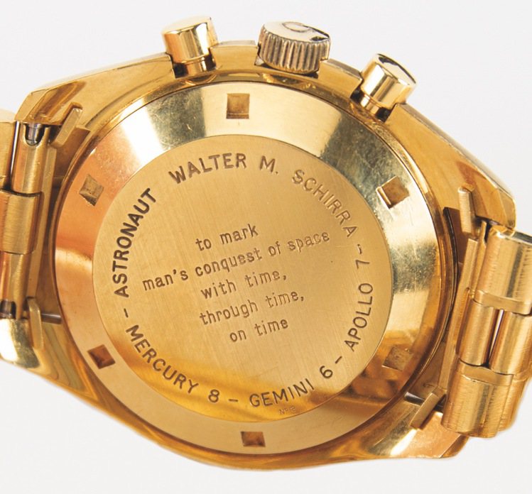 18K黃金BA 145.022腕表的底蓋並刻有Astronaut Walter ...