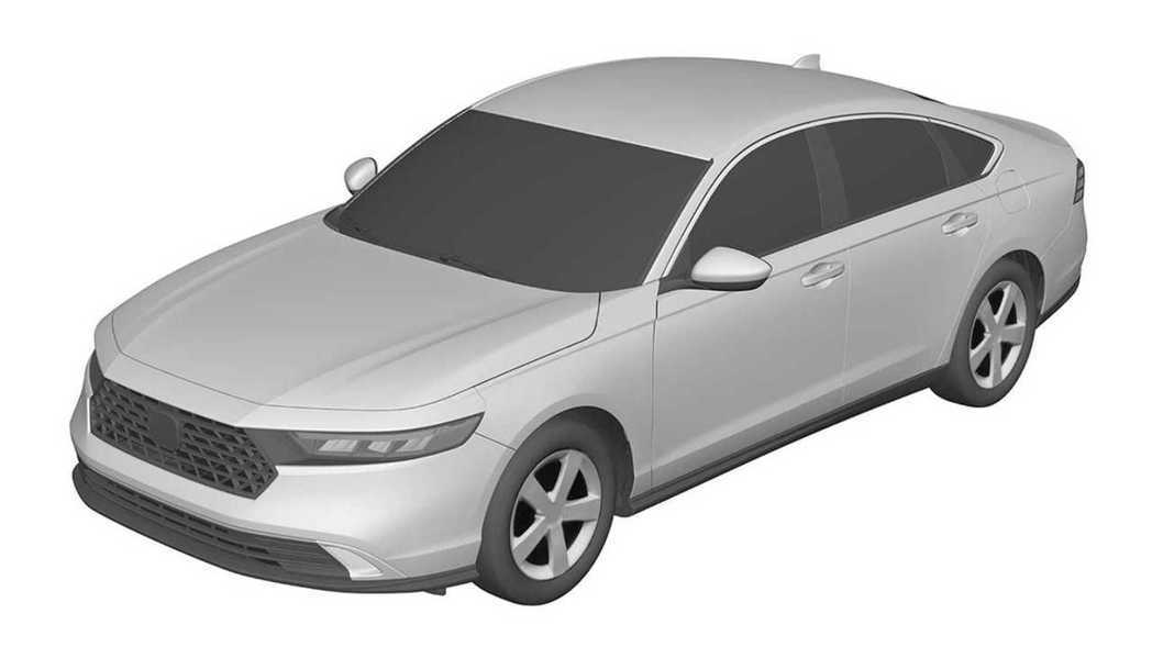 Honda Accord車身專利圖。 圖／摘自Honda