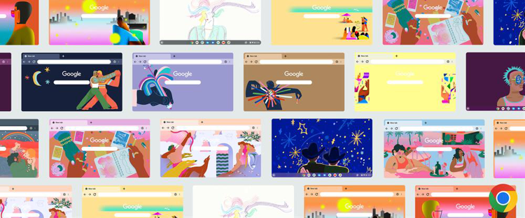 Chrome瀏覽器推出LGBT藝術家系列主題，透過個人化設定展現對同志社群的支持...
