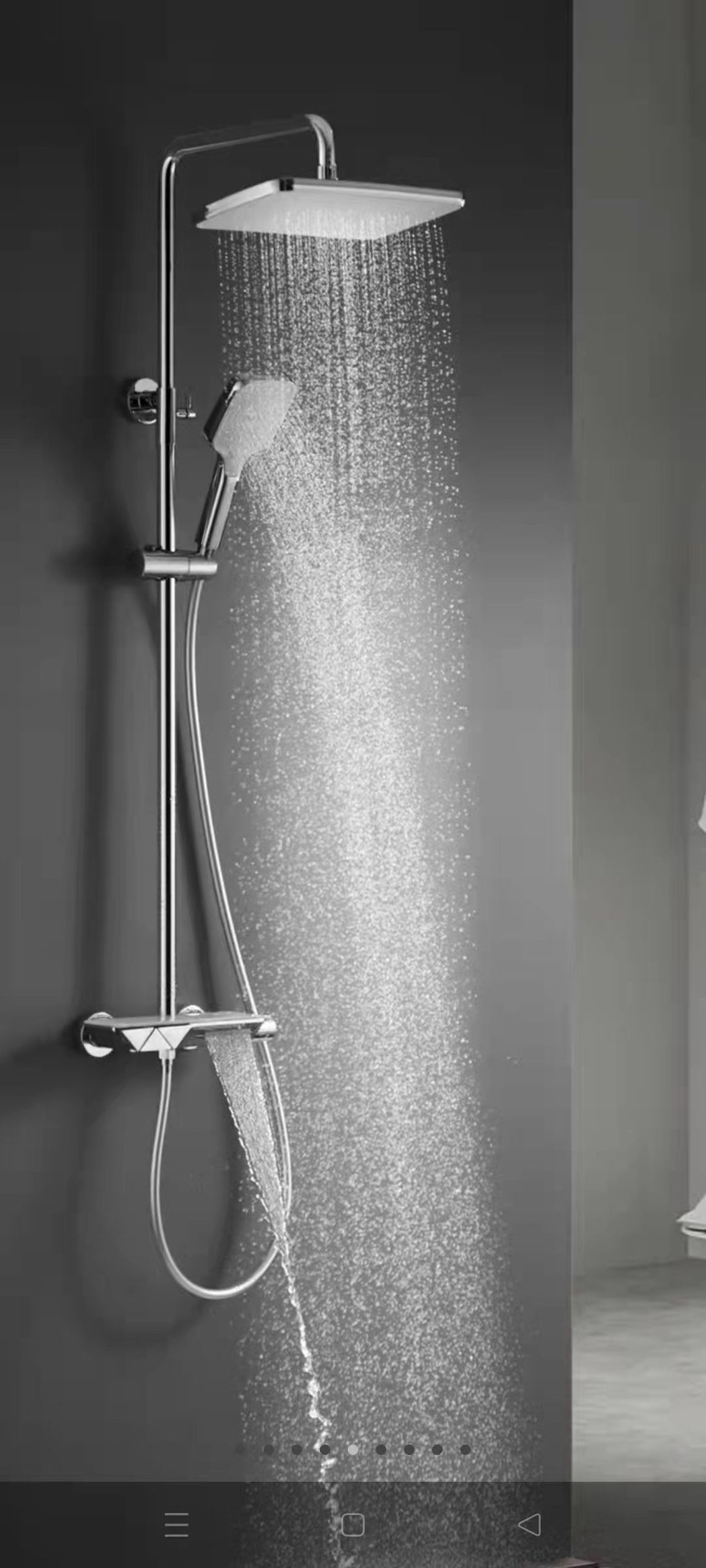 科龍衛浴科技公司創新研製的「按壓式花灑水龍頭」。 科龍衛浴科技／提供