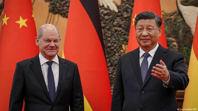 德国总理萧兹访问北京与大陆领导人习近平会晤。图／德国之声中文网(photo:UDN)