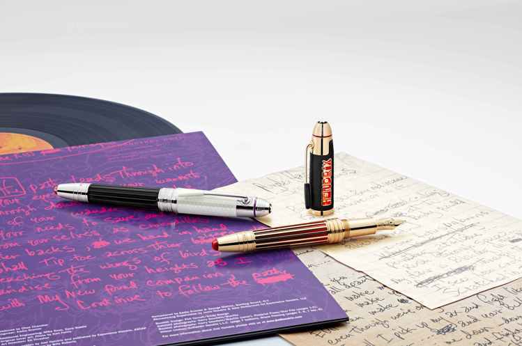 萬寶龍推出新款著名人物系列限量款書寫工具，以紀念上一世紀、1970年代偉大的搖滾樂手Jimi Hendrix（1942－1970）。圖 / 萬寶龍提供