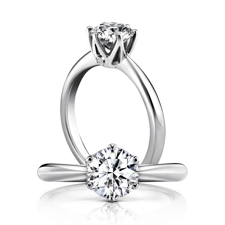 Sparkle鉑金鑽石戒指，主鑽0.30克拉起，10萬3,000元起。圖／Hea...