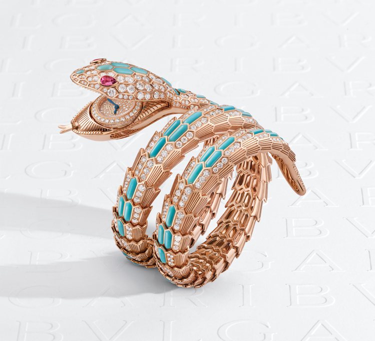 Serpenti Misteriosi頂級珠寶神秘腕表藍色漆藝與鑽石款，價格店洽...